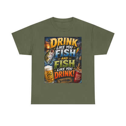 Drink Like You Fish T‑Shirt — Fishing & Beer Graphic Tee