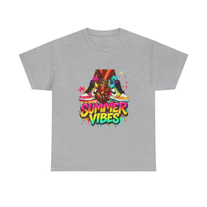 Summer Vibes T-Shirt — Colorful Tropical Skateboard Graphic Tee