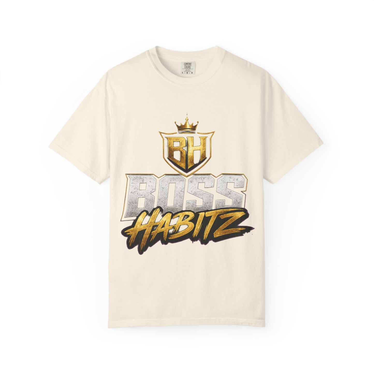 Boss Habitz Graphic T-Shirt — Gold Crown Logo Tee