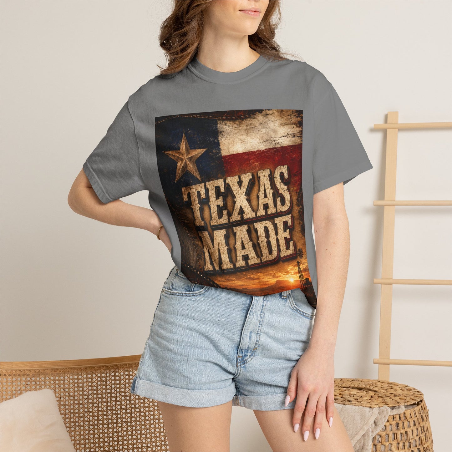 Texas Made T-Shirt – Vintage Rustic Lone Star Tee