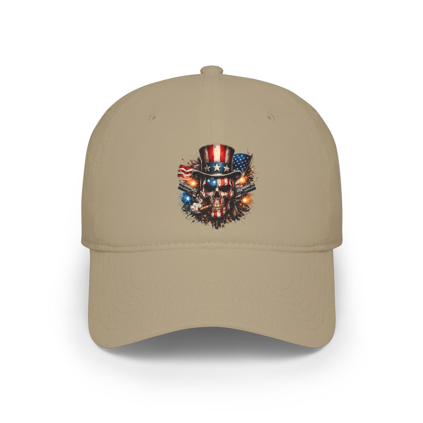 Patriotic Skull Baseball Cap — American Flag Uncle Sam Hat
