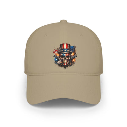 Patriotic Skull Baseball Cap — American Flag Uncle Sam Hat