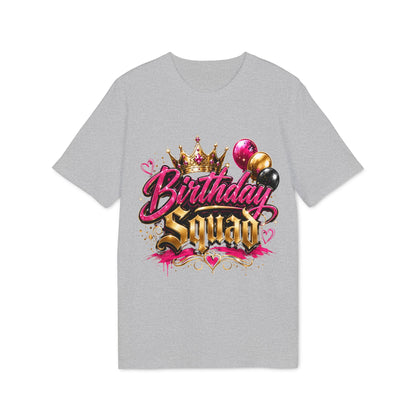 Birthday Squad T-Shirt — Glam Crown & Balloons Party Tee