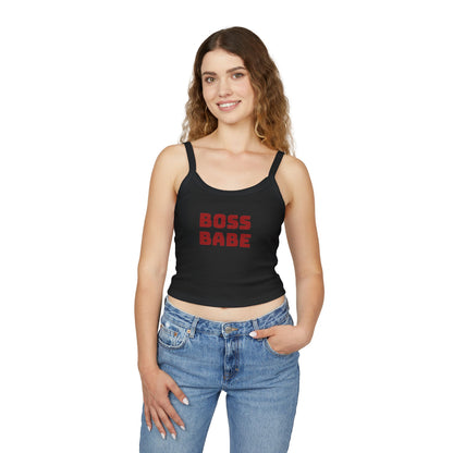 Boss Babe Spaghetti Tank Top — Women’s Empowerment Crop
