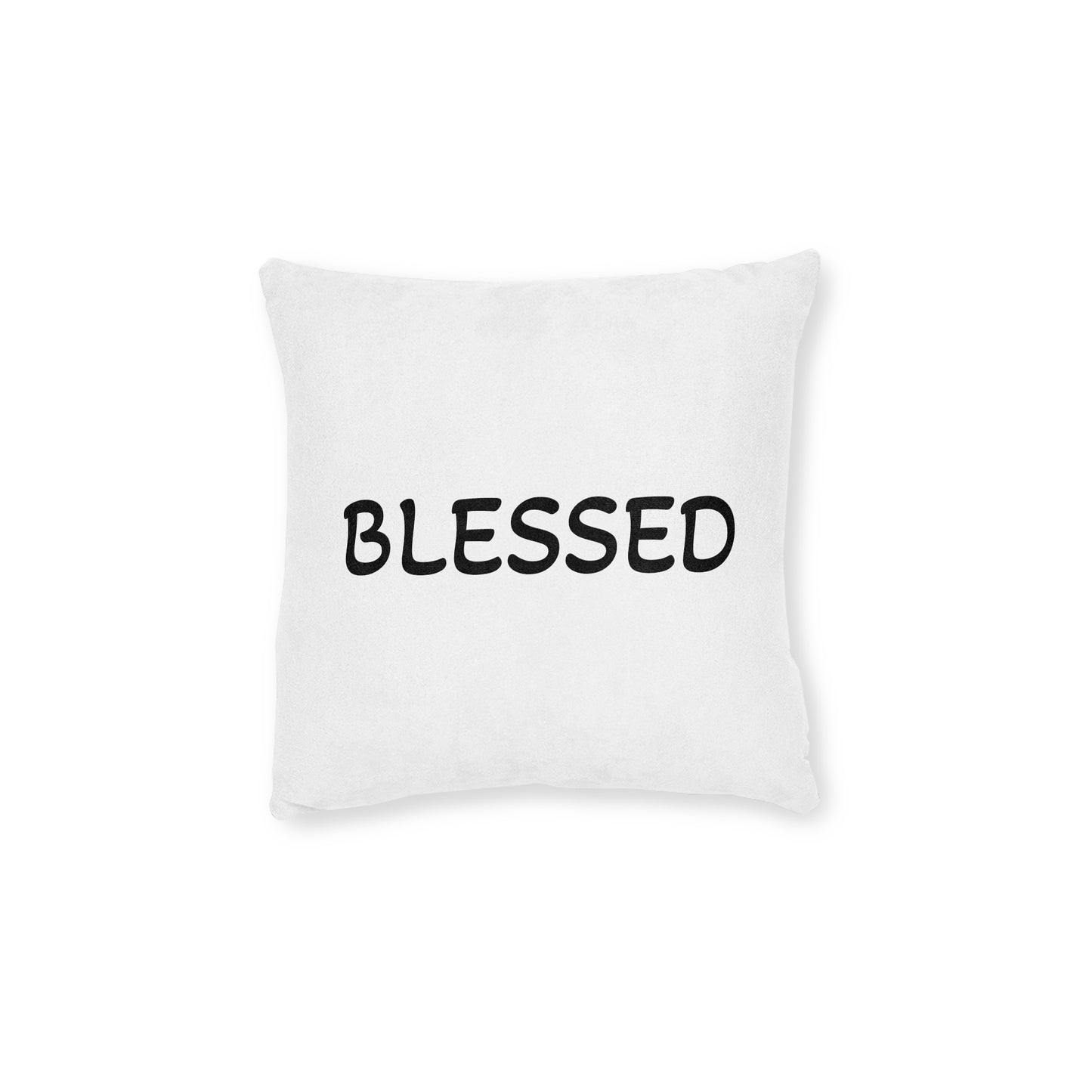 Blessed Square Pillow – Minimalist Inspirational Throw Pillow