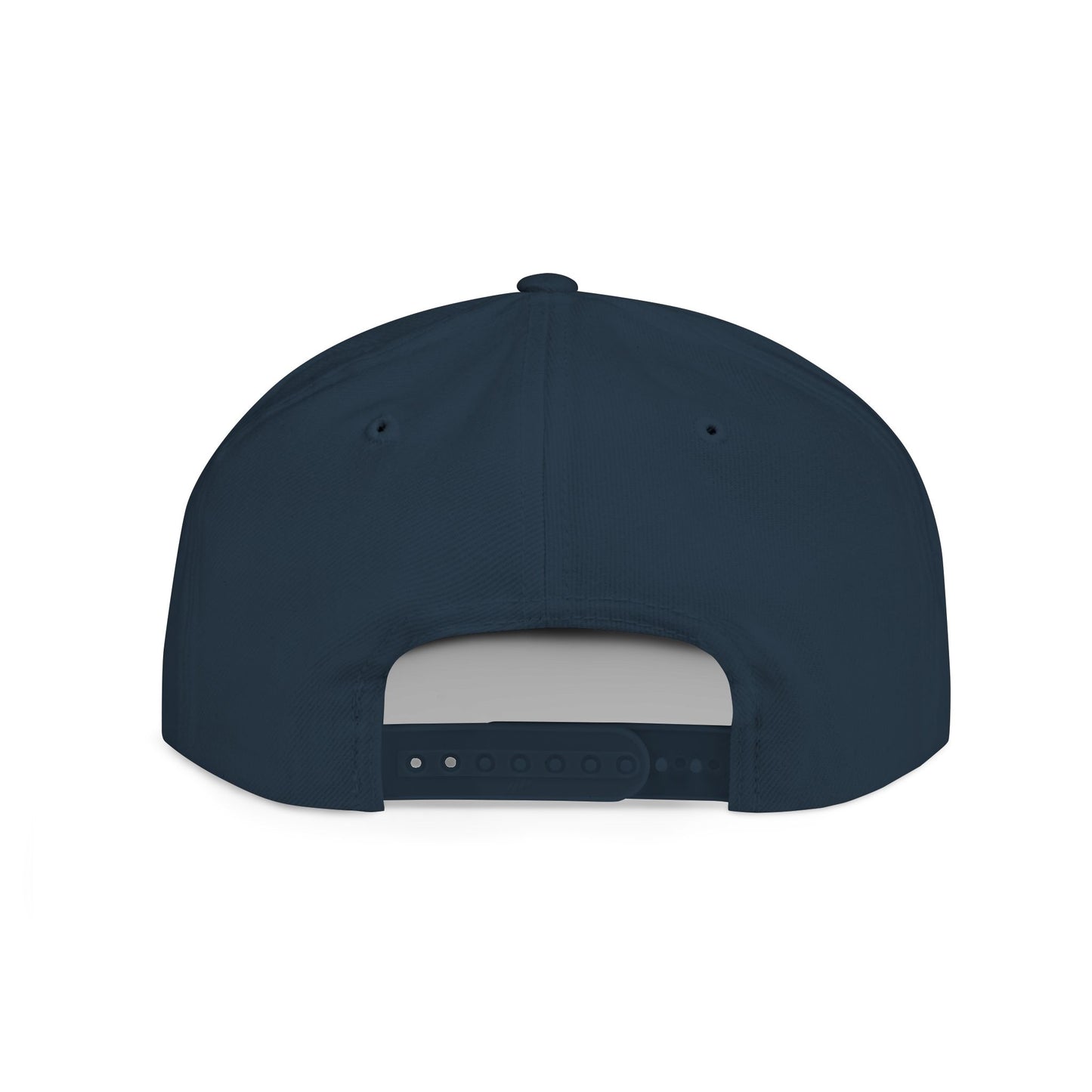 Snapback Hat — Gold Crown Shield Logo Flat Bill Cap
