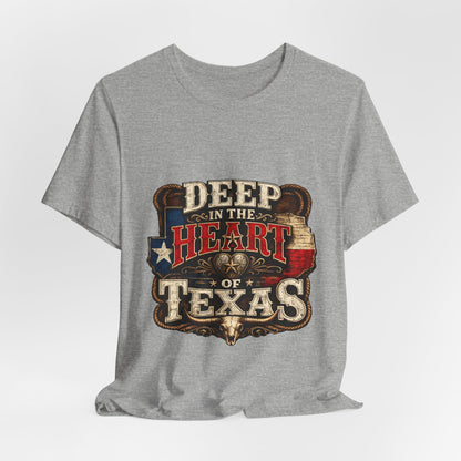 Deep in the Heart of Texas T‑Shirt — Vintage Texas Flag Graphic Tee