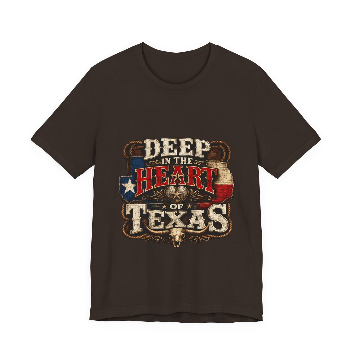 Deep in the Heart of Texas T‑Shirt — Vintage Texas Flag Graphic Tee