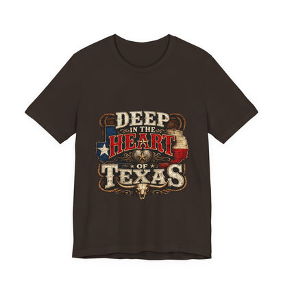 Deep in the Heart of Texas T‑Shirt — Vintage Texas Flag Graphic Tee