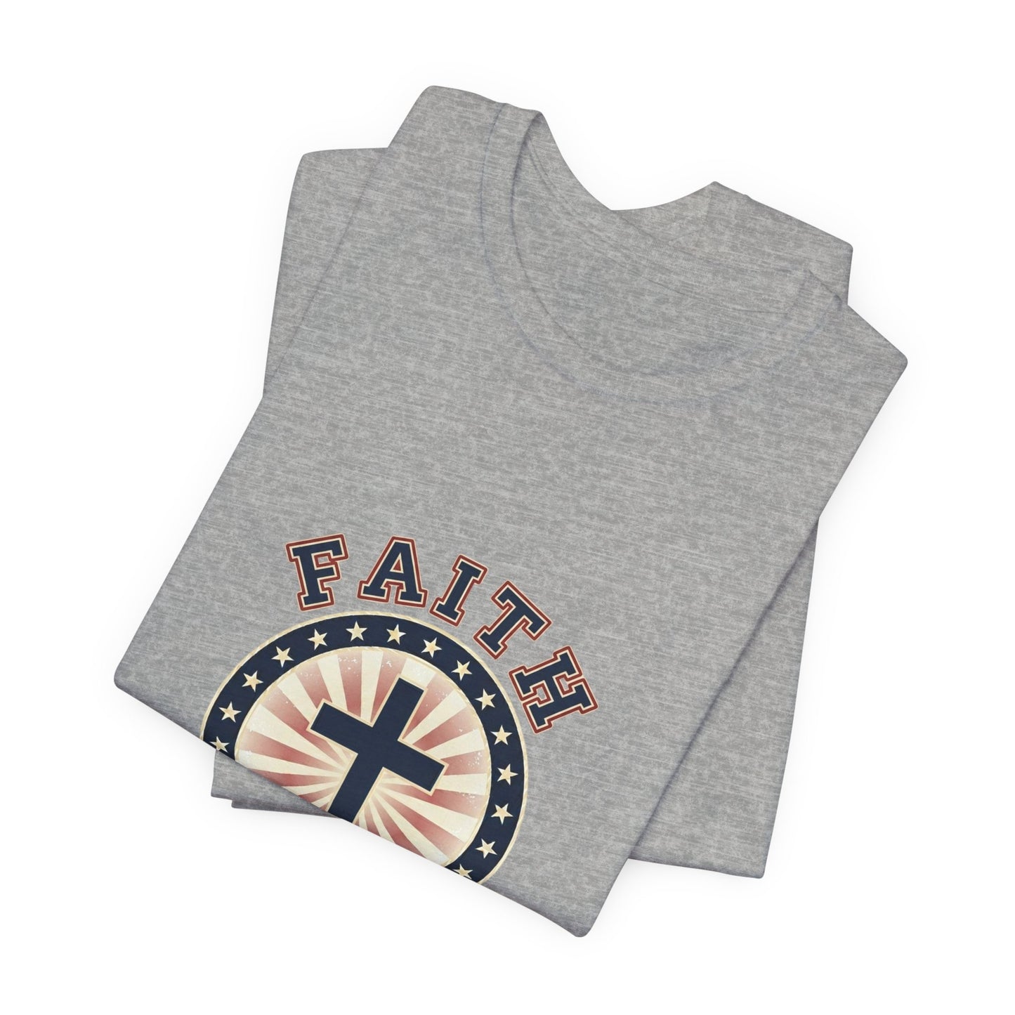 Faith & Freedom cross tee, Patriotic Vintage Americana July 4th