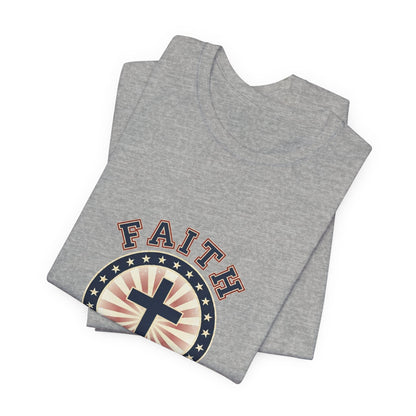 Faith & Freedom cross tee, Patriotic Vintage Americana July 4th