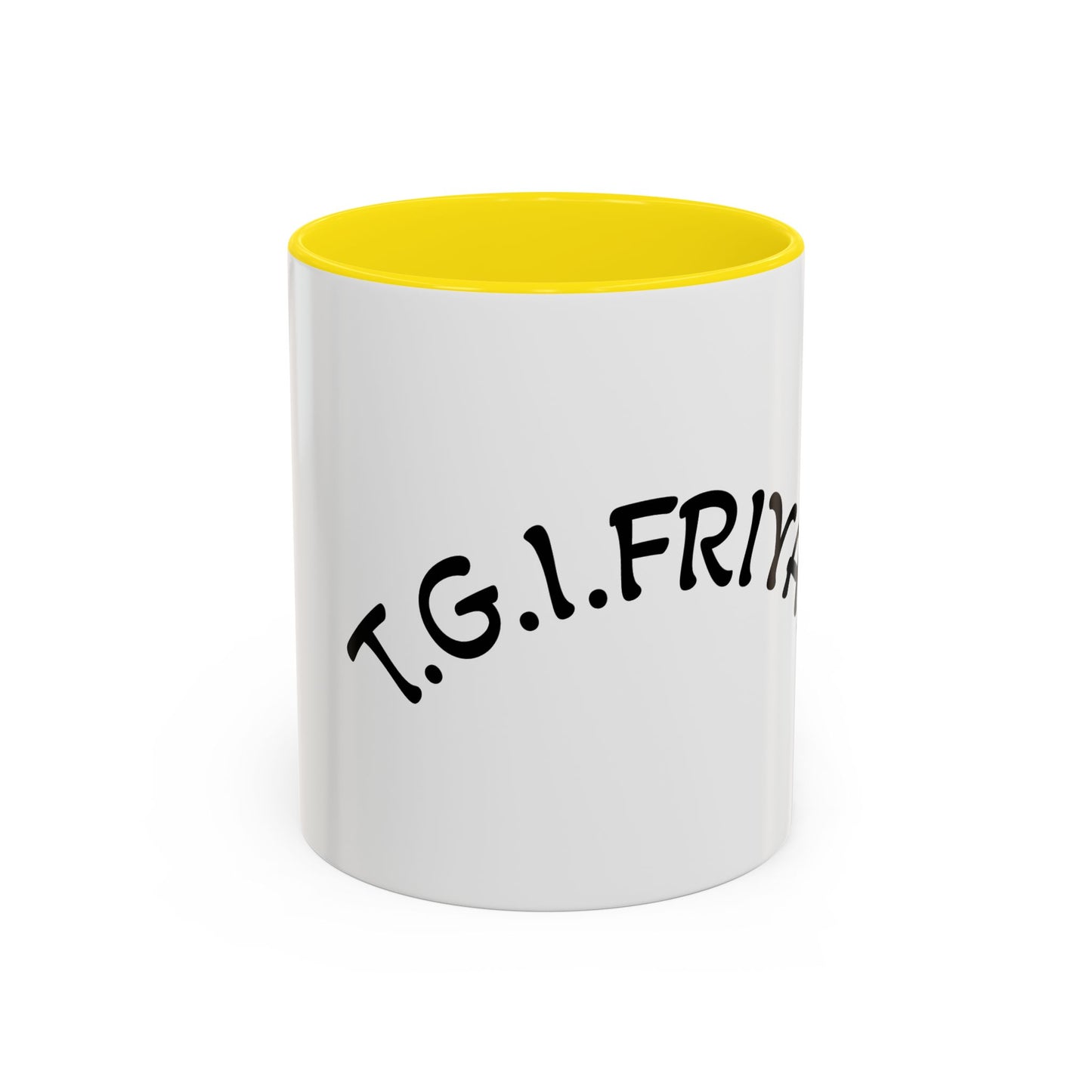 T.G.I. Friyay Accent Coffee Mug - 11/15oz Ceramic Mug for Office, Weekend Vibes & Gift