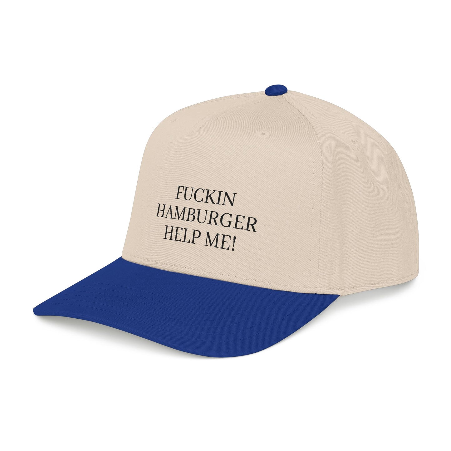 Embroidered 'Fuckin Hamburger Help Me!' Baseball Cap