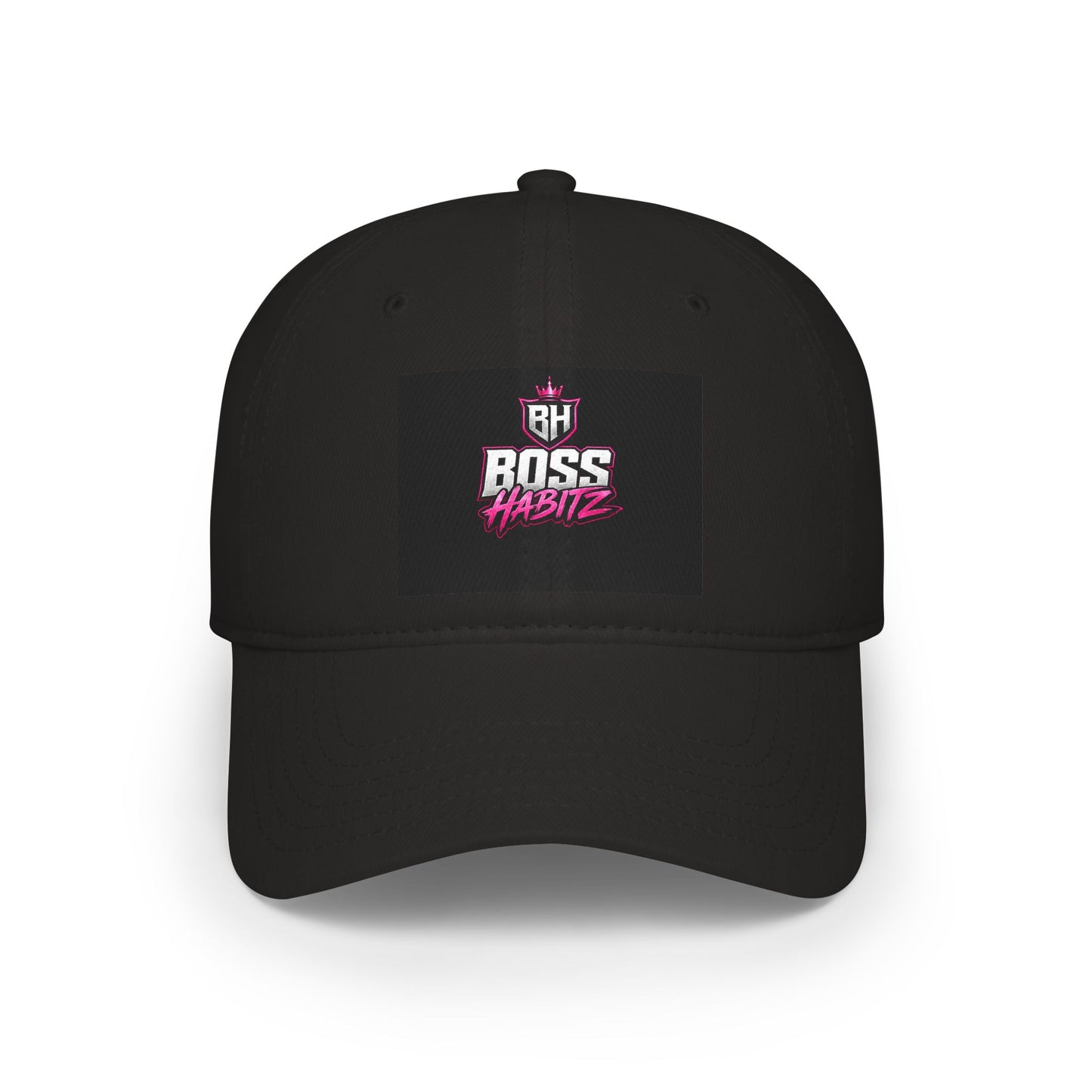 Boss Habitz Low Profile Baseball Cap — Retro Neon Logo Dad Hat