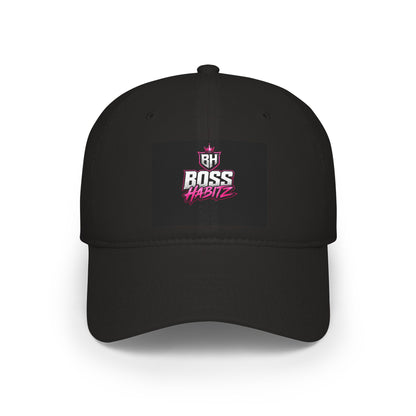 Boss Habitz Low Profile Baseball Cap — Retro Neon Logo Dad Hat