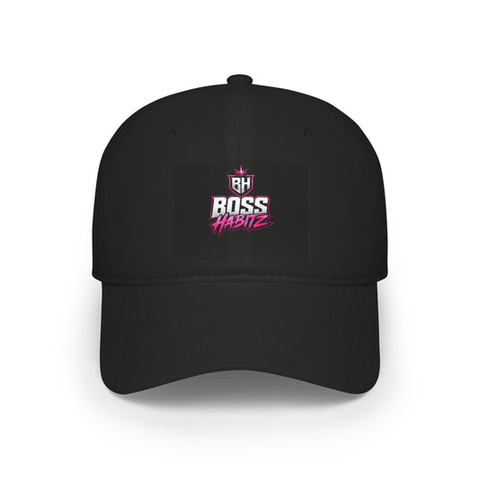 Boss Habitz Low Profile Baseball Cap — Retro Neon Logo Dad Hat