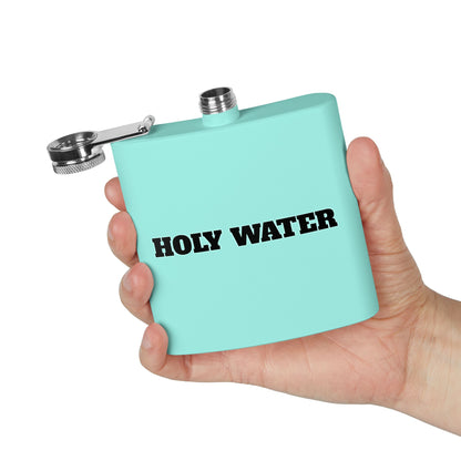Holy Water Stainless Steel Flask — 6oz Funny Religious Gift