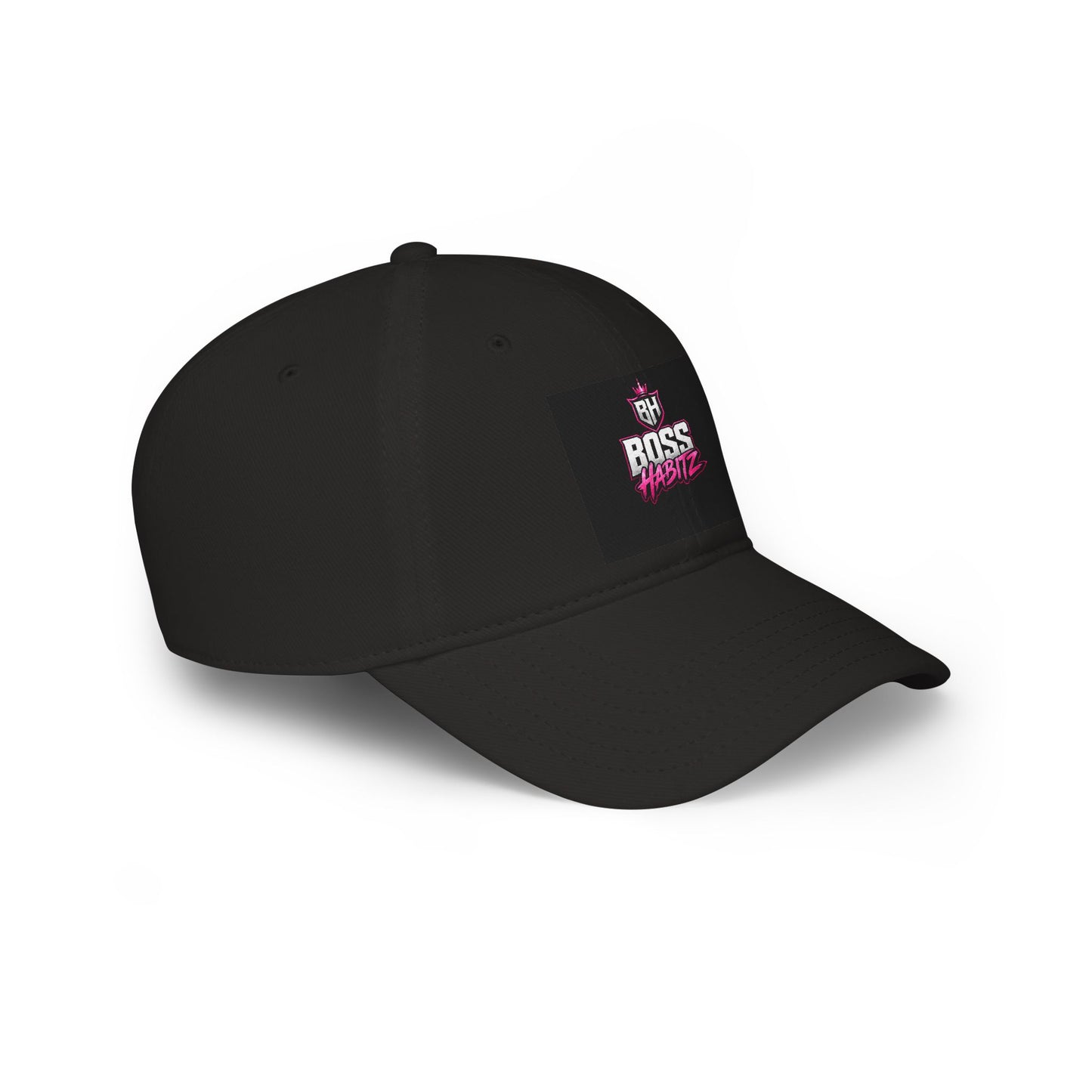 Boss Habitz Low Profile Baseball Cap — Retro Neon Logo Dad Hat
