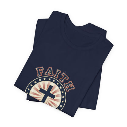 Faith & Freedom cross tee, Patriotic Vintage Americana July 4th