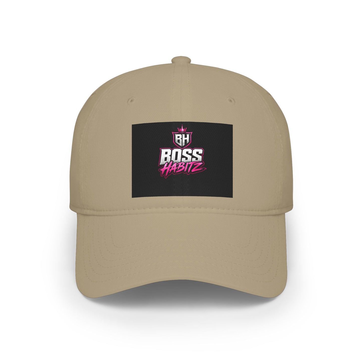 Boss Habitz Low Profile Baseball Cap — Retro Neon Logo Dad Hat