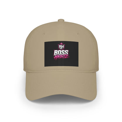 Boss Habitz Low Profile Baseball Cap — Retro Neon Logo Dad Hat