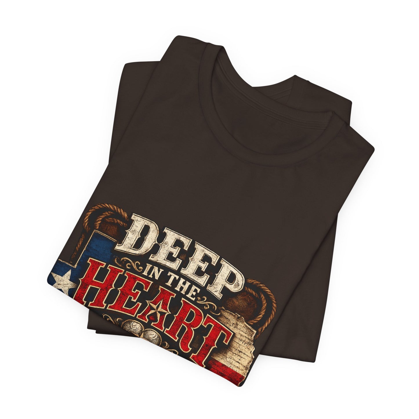 Deep in the Heart of Texas T‑Shirt — Vintage Texas Flag Graphic Tee