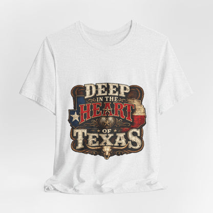 Deep in the Heart of Texas T‑Shirt — Vintage Texas Flag Graphic Tee