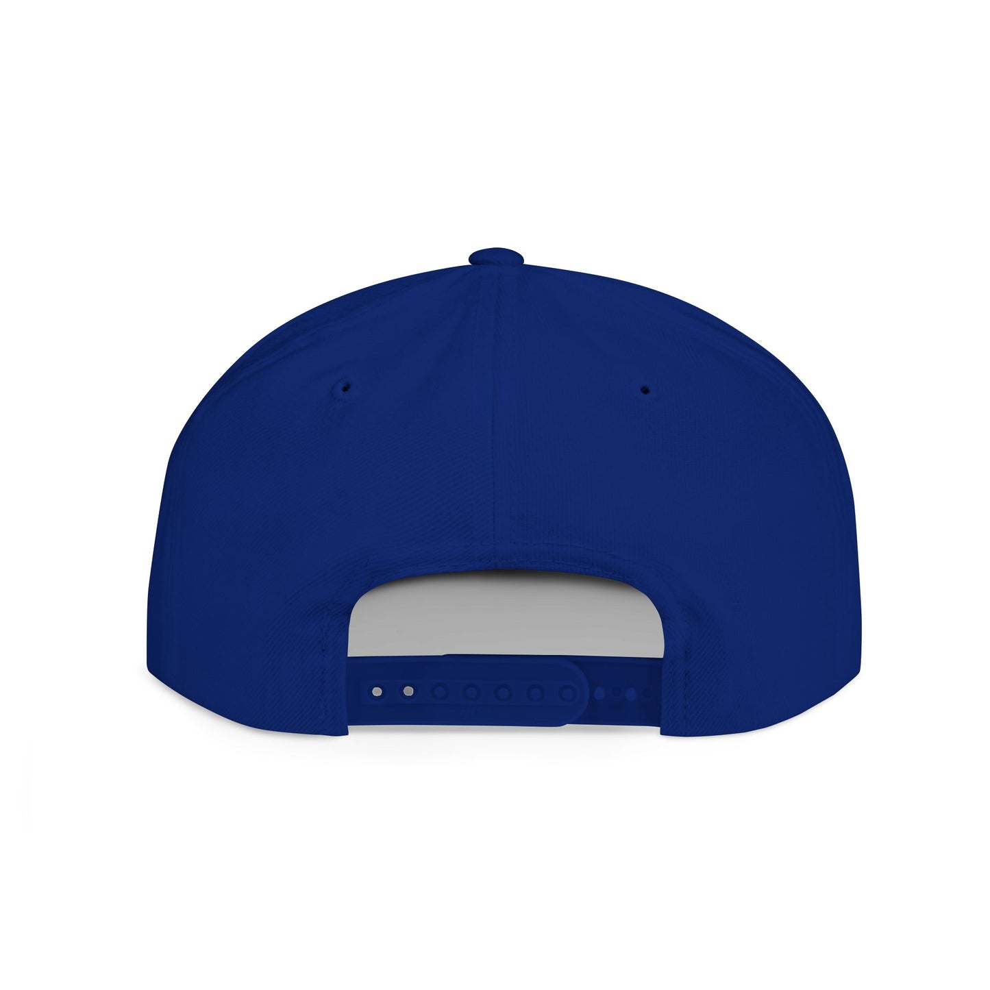 Snapback Hat — Gold Crown Shield Logo Flat Bill Cap