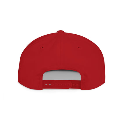 Snapback Hat — Gold Crown Shield Logo Flat Bill Cap