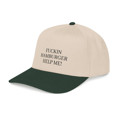 Embroidered 'Fuckin Hamburger Help Me!' Baseball Cap