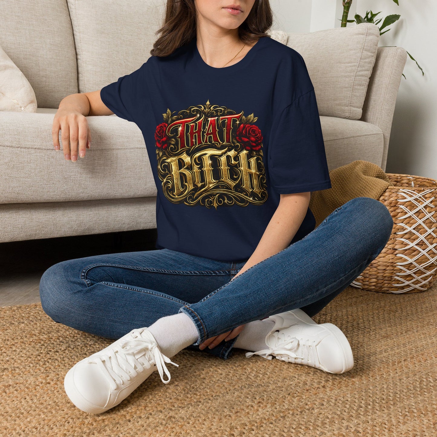 "That Bitch" Vintage Rose Graphic T-Shirt