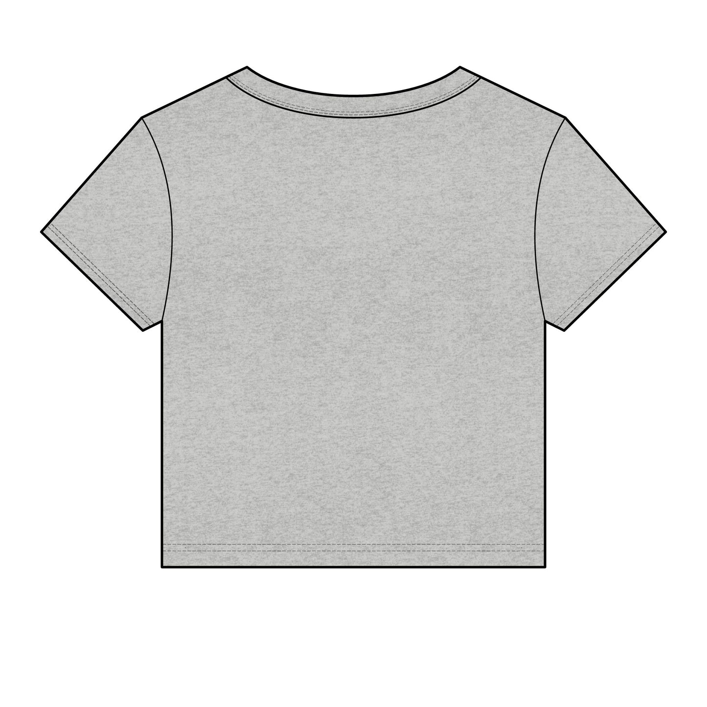 Chicana Script Micro Rib Baby Tee — Cropped Gothic Graphic Top