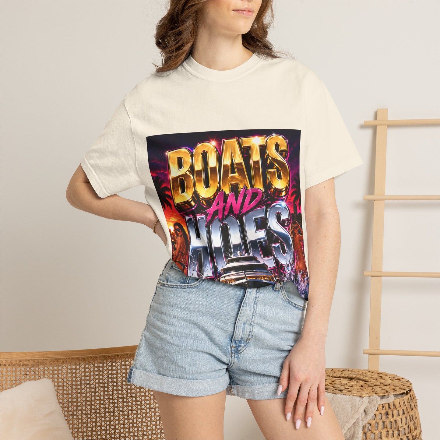 Boats and Hiles Graphic T-Shirt — Retro Yacht Beach Vibe Tee