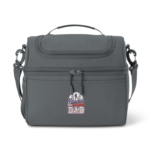 Insulated Cooler Bag with Beanie Patch — Compact Lunch Tote for Winter Outdoor Activities