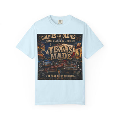 Texas Made Vintage Car T-Shirt — "Hello Motha Fuckaaaa" Back Print