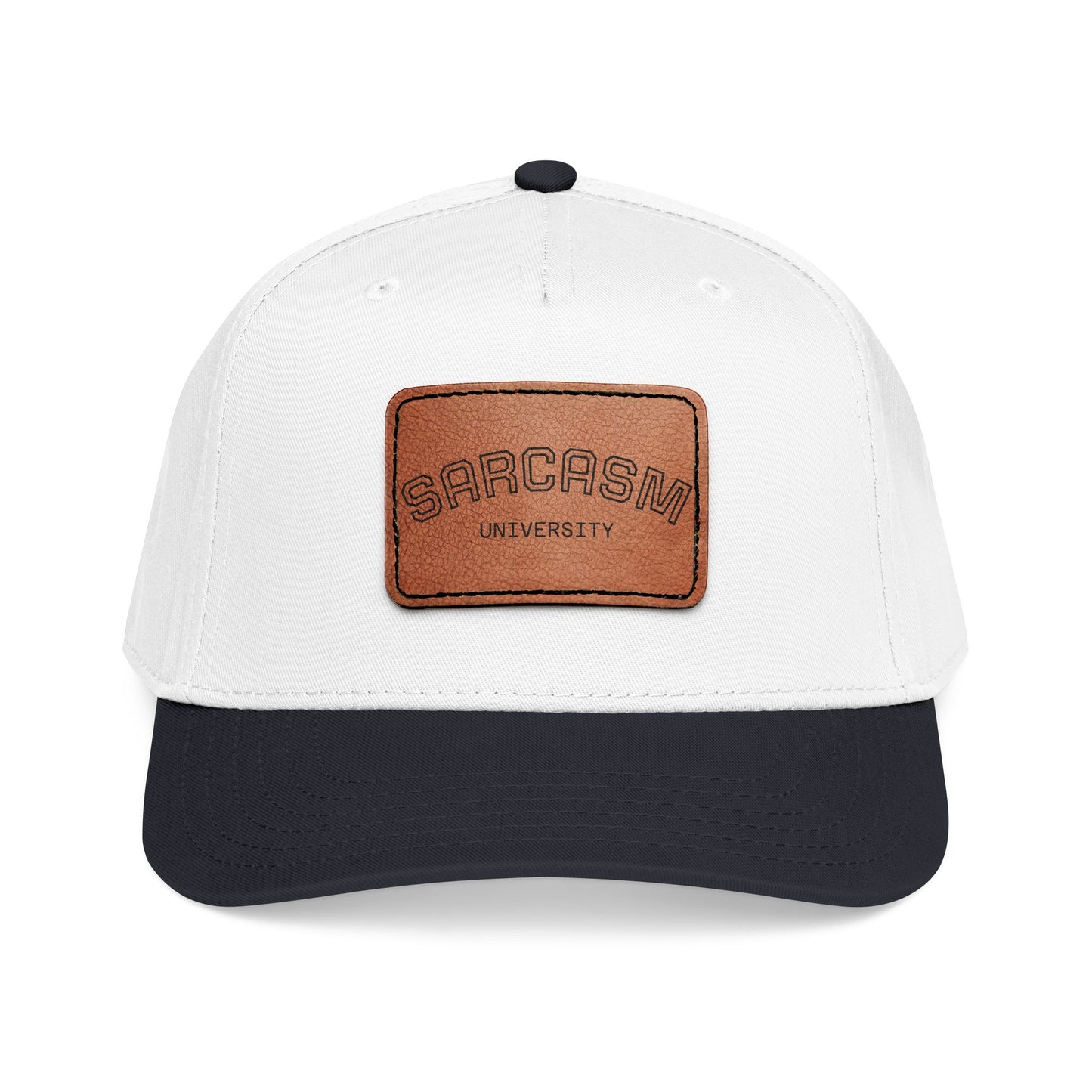 Sarcasm University Leather Patch Baseball Cap