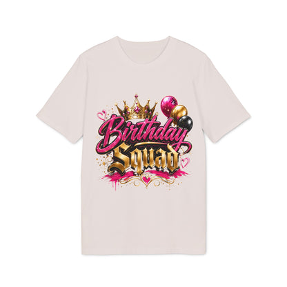 Birthday Squad T-Shirt — Glam Crown & Balloons Party Tee