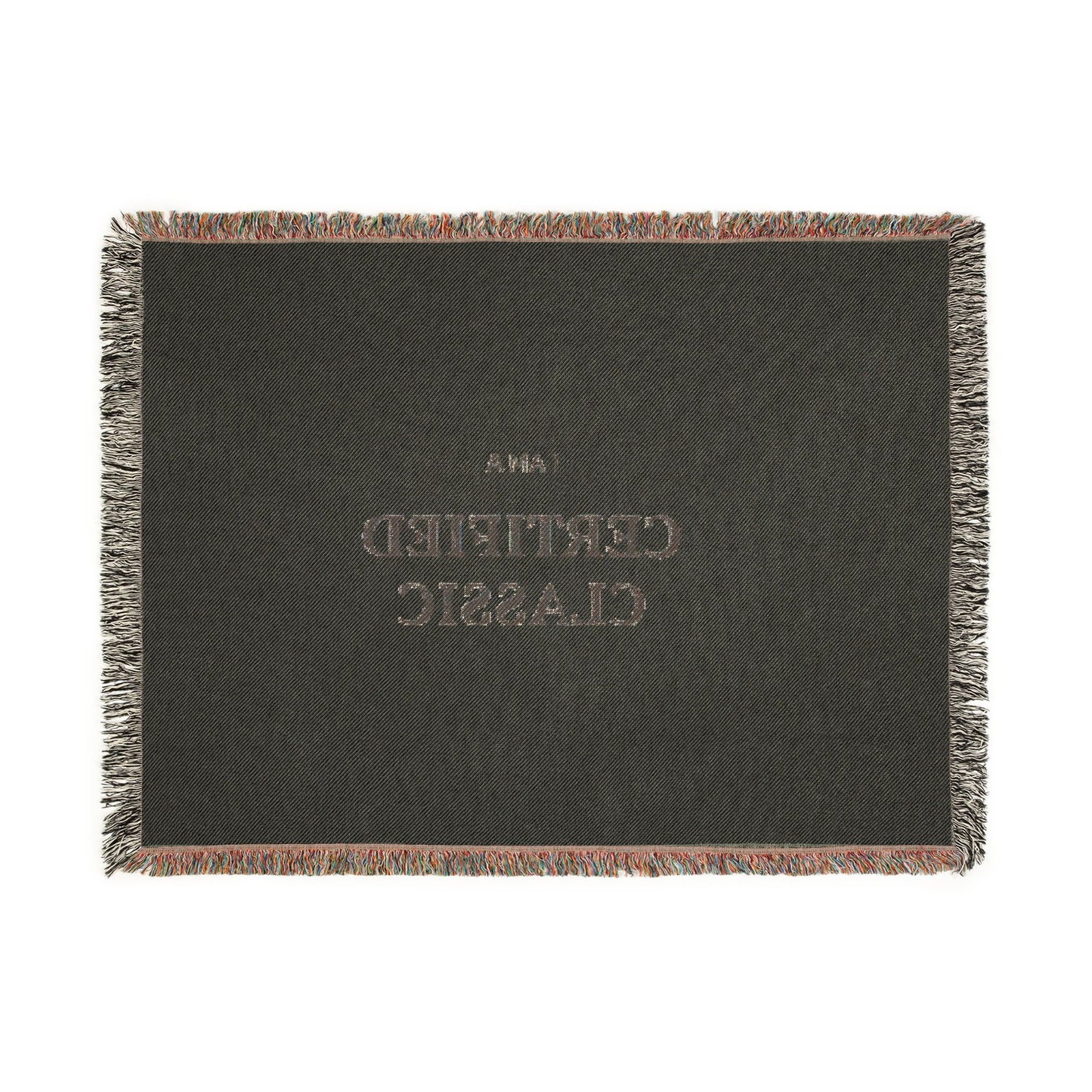 Certified Classic Woven Blanket — Vintage Embroidered Throw for Cozy Living
