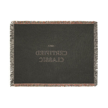 Certified Classic Woven Blanket — Vintage Embroidered Throw for Cozy Living