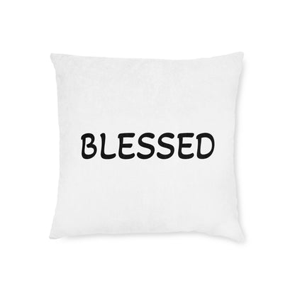 Blessed Square Pillow – Minimalist Inspirational Throw Pillow