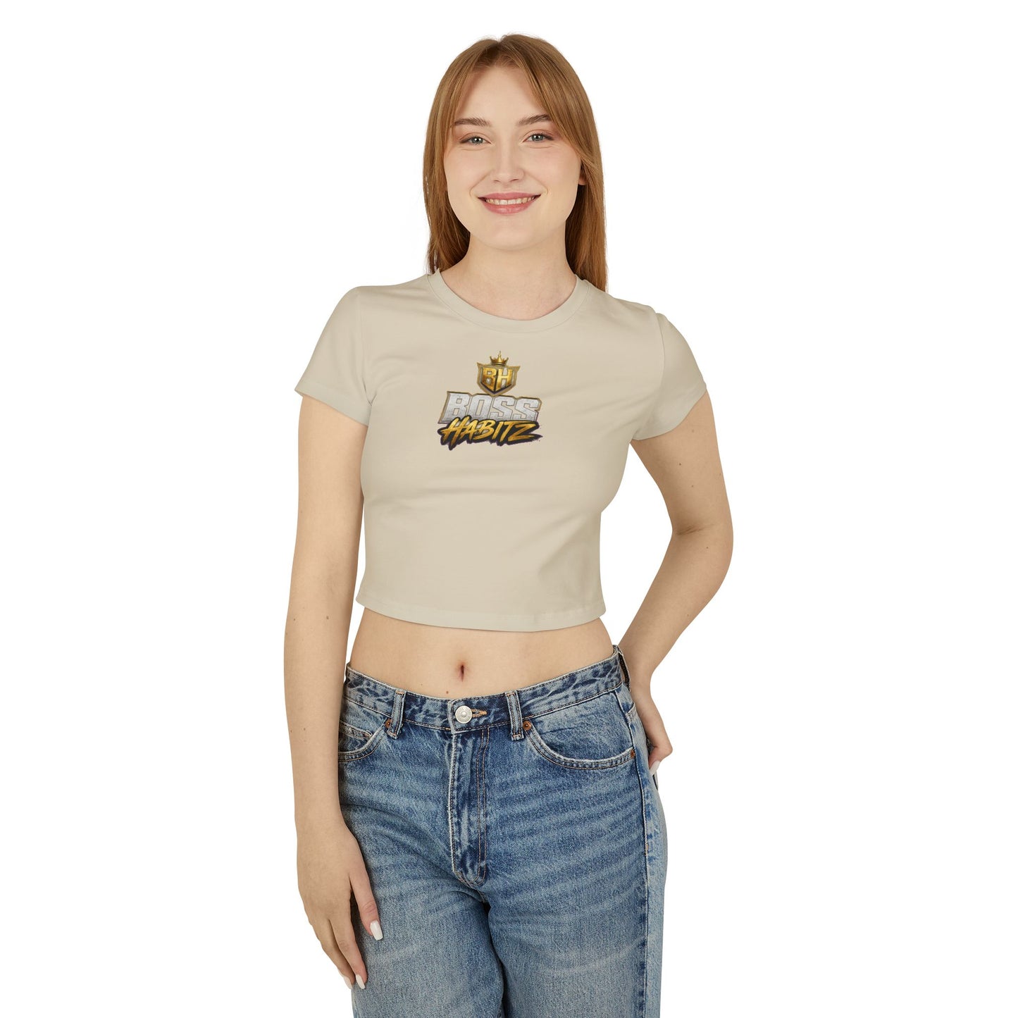 Boss Habitz Graphic Baby Tee — Women's Cropped Casual Top