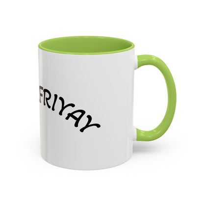 T.G.I. Friyay Accent Coffee Mug - 11/15oz Ceramic Mug for Office, Weekend Vibes & Gift