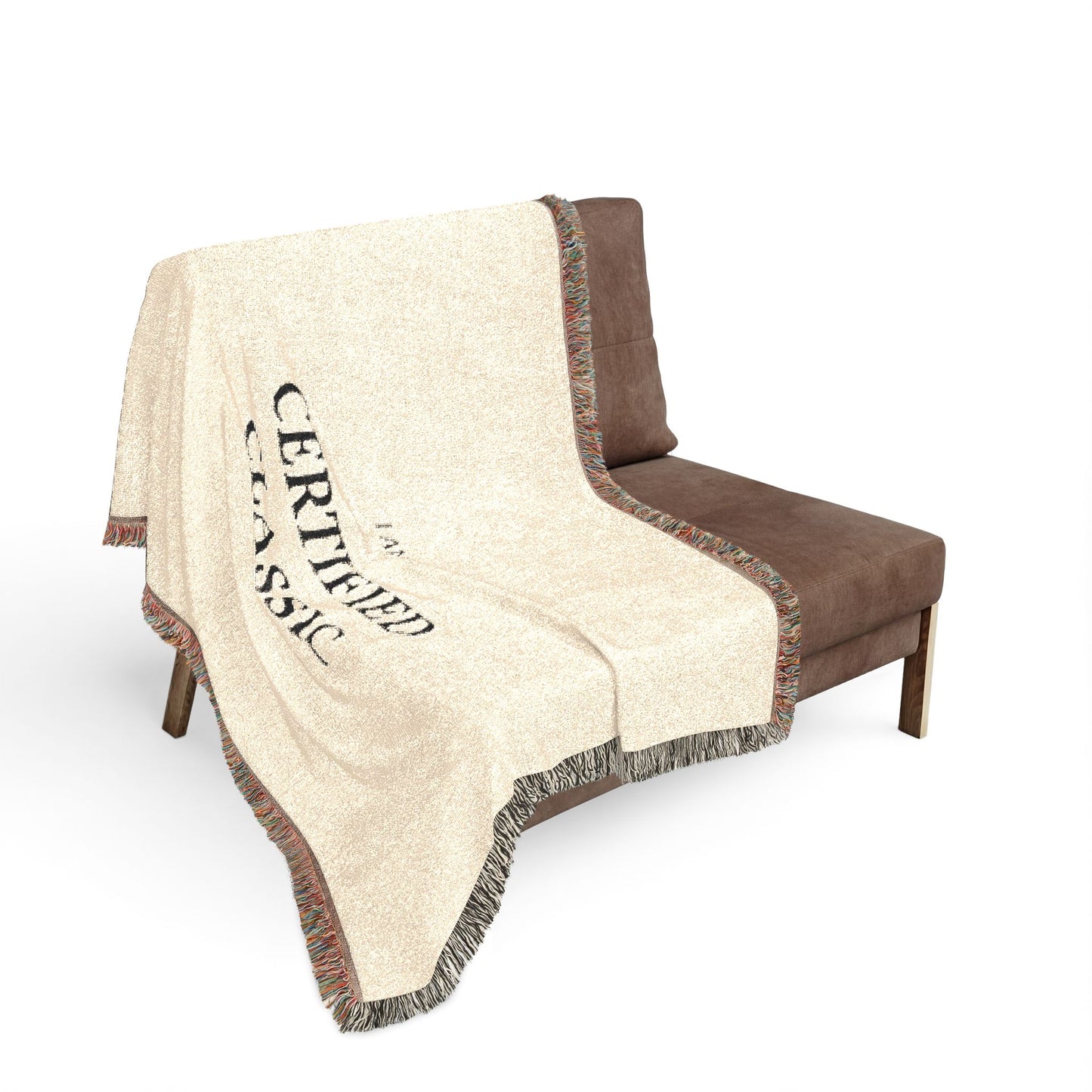 Certified Classic Woven Blanket — Vintage Embroidered Throw for Cozy Living