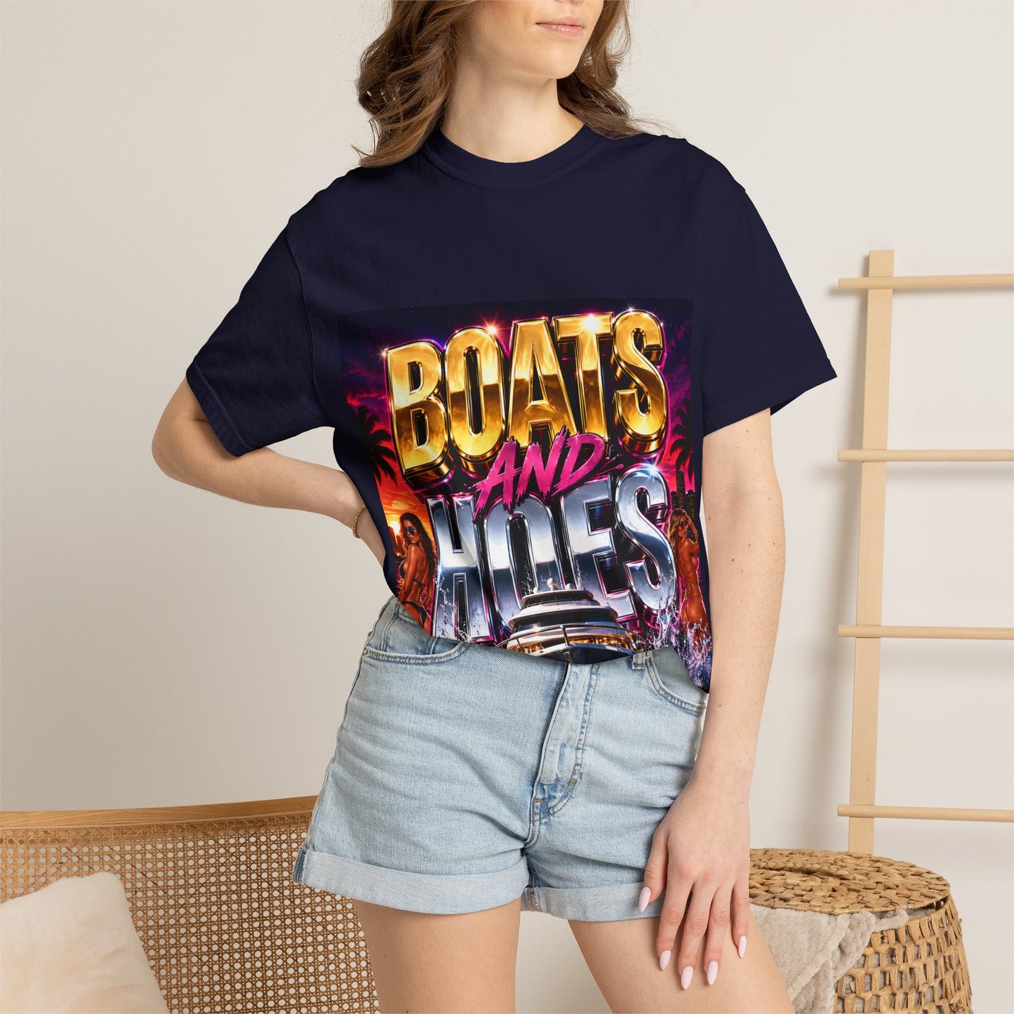 Boats and Hiles Graphic T-Shirt — Retro Yacht Beach Vibe Tee