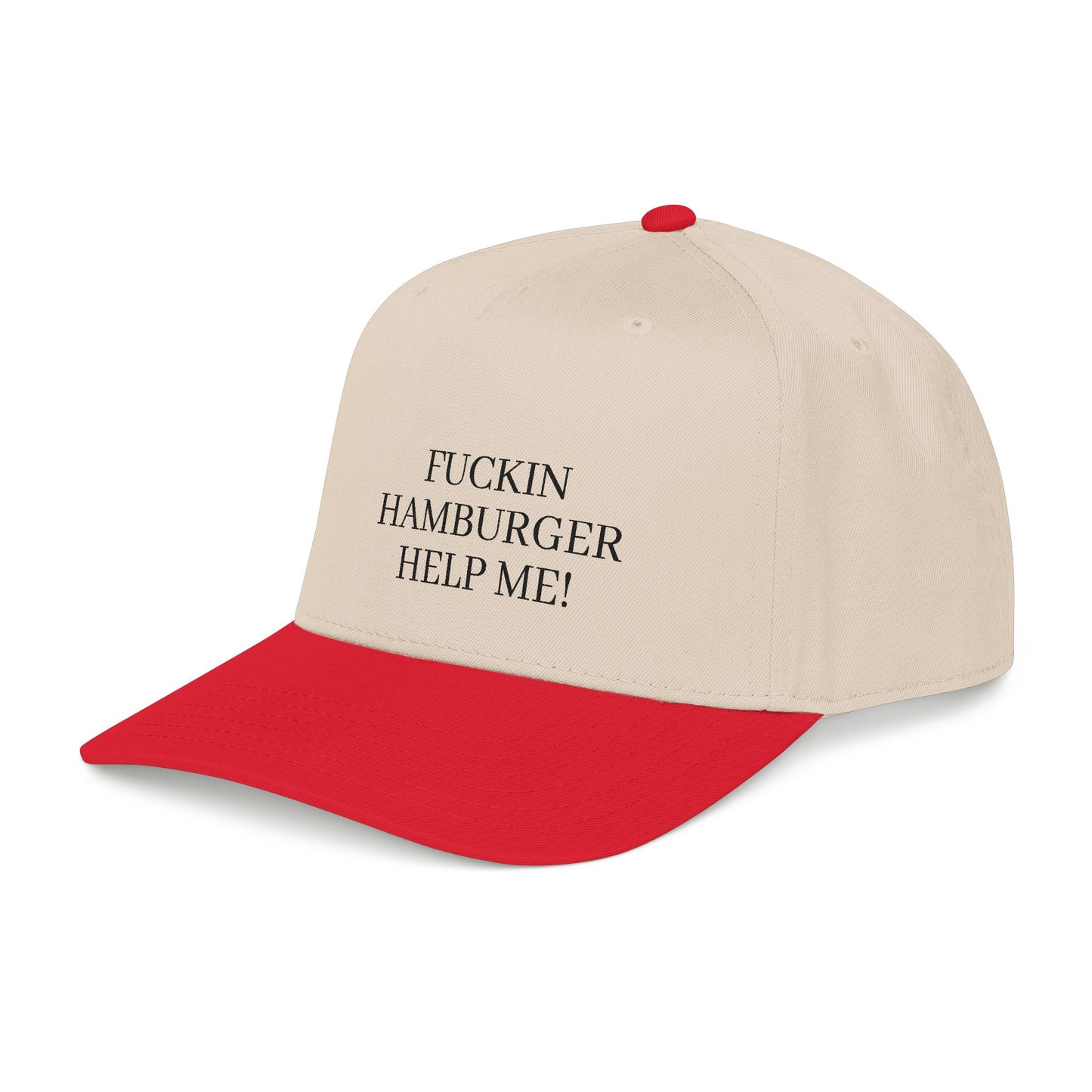 Embroidered 'Fuckin Hamburger Help Me!' Baseball Cap