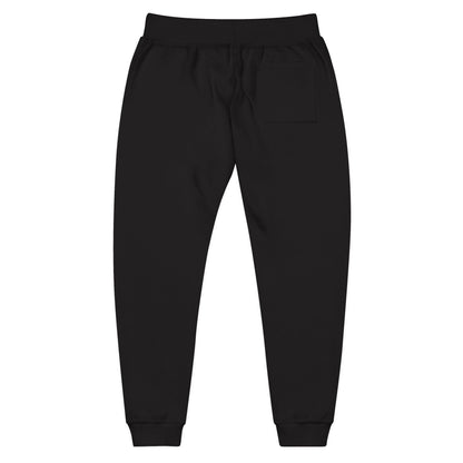 Embroidered White Fleece Sweatpants — Cozy 'Good Vibes' Accent