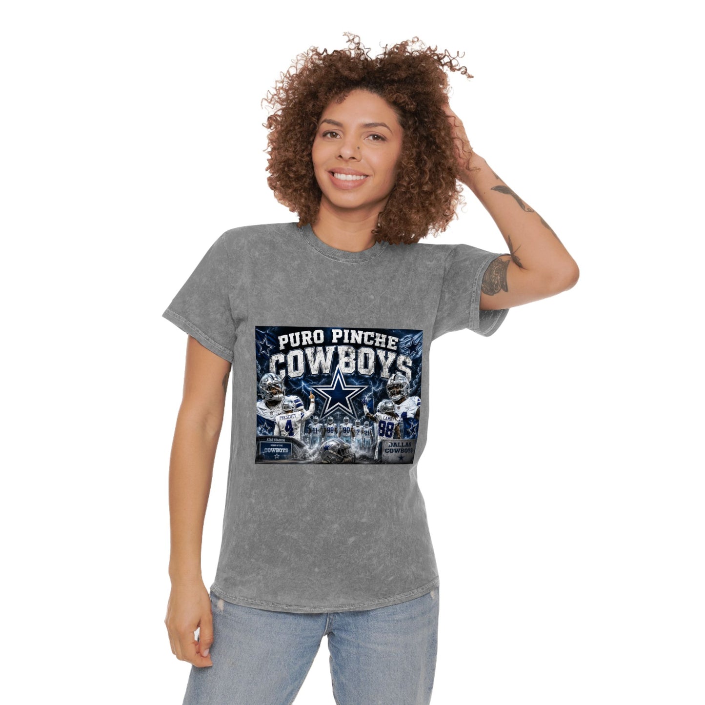 Puro Pinche Cowboys Mineral Wash T-Shirt — Vintage Dallas Football Fan Tee