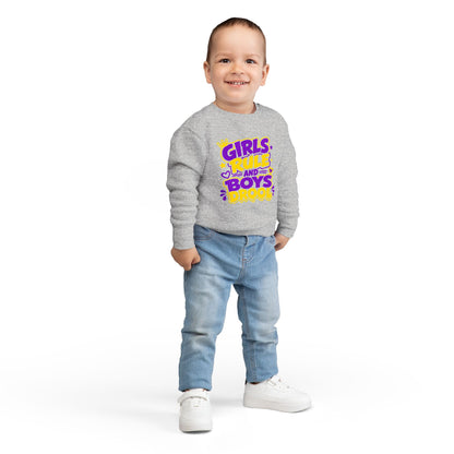 Girls Rule and Boys Drool Toddler Sweatshirt