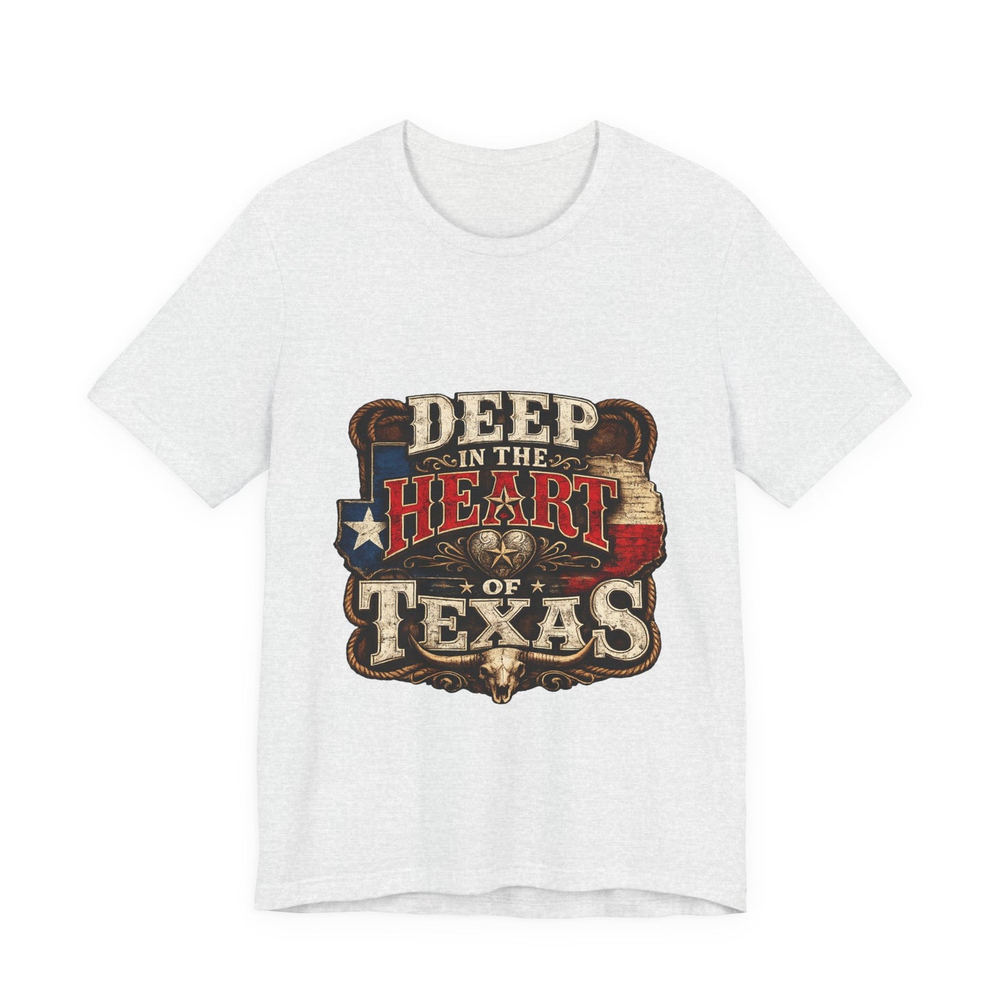 Deep in the Heart of Texas T‑Shirt — Vintage Texas Flag Graphic Tee