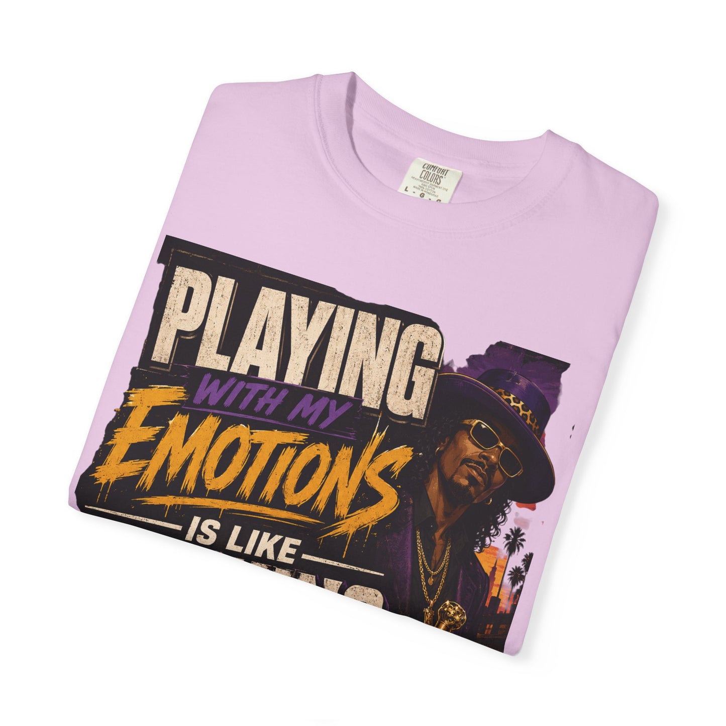 Playing with My Emotions Is Like Playing with My Money T-Shirt — Retro Pimp Illustration Graphic Tee